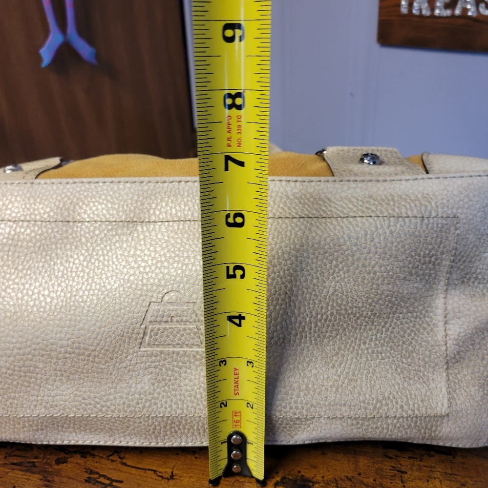 Kathy Van Zeeland shoulder Bag silver tone hardware-yellow - Picture 12 of 16